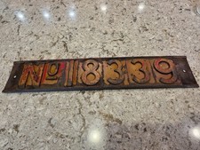 Authentic Union Pacific Locomotive Number Plate #18339- Railroad Extremely Rare picture