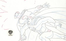 Justice League- Original Production Drawing-Captain Marvel + Superman picture