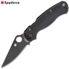 Spyderco Paramilitary 2 Blackout S45VN DLC Blade Black G10 Handles PM2 C81GPBK2 picture