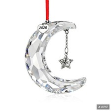 New in Original Box 100% SWAROVSKI Crystal Holiday Magic Moon Ornament picture
