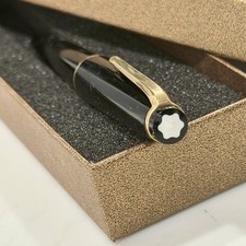 1960s Montblanc No. 32 Black Gold Fountain Pen 14K 585 Gold Nib Germany picture