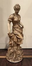 BEAUTIFUL Quality Art Corp Woman Statue with baby in 22.5” Tall RARE STUNNING picture