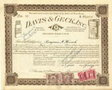 Davis and Geck, Inc. - Stock Certificate - General Stocks picture