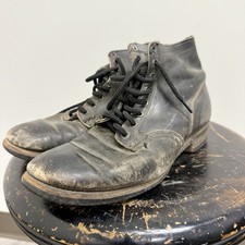 Pre WWII US Navy Service Shoes Leather Boots Small picture