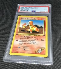 PSA 9 First Edition Blaine's Charmander 60 Gym Challenge Pokémon Card TCG MINT picture