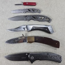 Vintage Pocket Knife Lot Of 6 Folding Knives Victorinox, Kershaw, Gerber, Japan picture