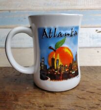 Atlanta Coffee Mug Embossed Peach city souvenir cup Georgia 4.25
