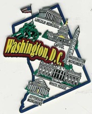 WASHINGTON D.C. - 7-COLOR JUMBO MAP MAGNET NEW picture