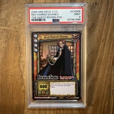 2005 SHONEN JUMP'S ONE PIECE CCG THE QUEST BEGINS #CH005 RED-HAIRED SHANKS PSA 9 picture