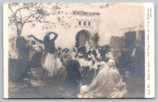 1907 Fête Nègre à Blida Vintage French Postcard by F.-A. Bridgman picture