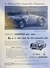 1952 Magazine Advertisement Jowett Jupiter Wins Again Le Mans picture