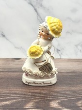 Vintage Napco Miss Chrysanthemum Flower Of The Month Girl Japan 1956 Partial Tag picture