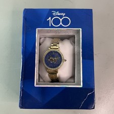 Disney 100 Years of Wonder - Mickey Minnie Mouse Gold tone Watch - NEW in Box picture
