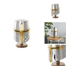 Deco 79 Metal Medieval Knight Crusader Helmet with Stand, 10