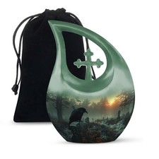 The Raven'S Large Ashes Urns For Male Decorative Ashes Urns For Burial 10 Inch picture