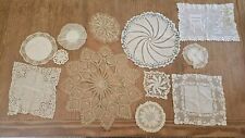 Lot of 12 Vintage Crochet and Lace Doilies Various Sizes picture