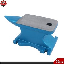 44LBS Blacksmith Anvil Cast-Iron 20 kg Heat Treated Long Round Horn New picture