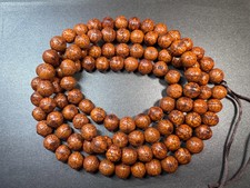 108 Phoenix Eye Bodhi Seed Mala Necklace 14mm Large Beads 60 Inches Tibetan Bud picture