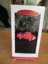 1995 Hallmark Keepsake QX5527 All American Trucks Ornament #1 1956 Ford Red NIB picture