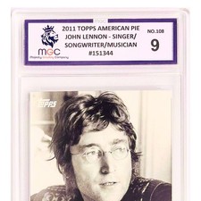 Topps 2011 American Pie #108 John Lennon/ The Beatles Graded Trading Card MGC 9 picture