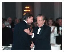 PRESIDENT DONALD TRUMP AND PRESIDENT RICHARD NIXON SHAKING HANDS 8X10 PHOTO picture
