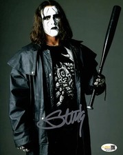 Sting Autographed WCW Wrestling (with Bat) 8x10 Photo - JSA picture