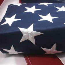 American Outdoor USA Flag 8x12 Ft UV Protected Embroidered Stars Sewn Stripes US picture