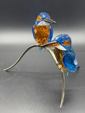 Fabolous Swarovski Large Blue Turquoise Paradise Birds Kingfishers on Branch picture