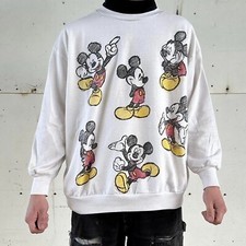 Vintage Disney Mickey Unlimited Mouse 90s Shirt White Long Sleeve Winter Unisex picture