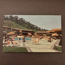 Postcard RETRO ROAD TRIP Lodging Swimming Pool MISSION VALLEY INN San Diego 1960 picture