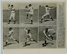 New York Yankees Don Larsen throwing sequence 1955 original wire photo picture
