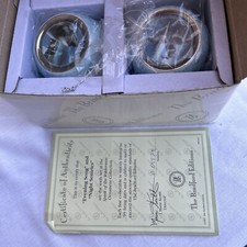 Bradford Editions Spirit Of The Wilderness Set of 2 Wolf Ornaments Set of 6 picture
