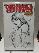Vampirella #1  Dynamite Authentix  2010 RARE  DRAWN & SIGNED  Mark Texeira  E871 picture