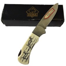 Puma 4 Star Mini P240700DE Scrimshaw Deer Knife Germany NOS Box 1998 picture