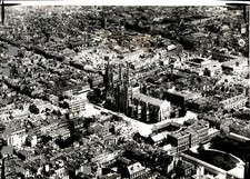 LG36 1949 Original Photo BUSTLING CITY OF BORDEAUX CATHEDRAL FRANCE AERIAL VIEW picture