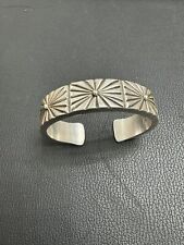 Sterling Silver , Stamped Heavy Gauge Navajo Cuff. Native American picture