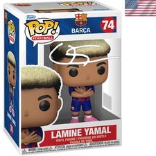Lamine Yamal Facsimile Signed Reprint Laser Autographed Funko POP Soccer FC ... picture