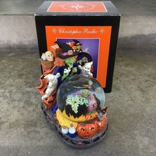 CHRISTOPHER RADKO BEWITCHING SISTERS SNOW GLOBE HALLOWEEN 2004 MUSICAL WITCH picture