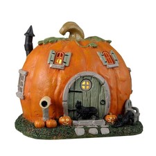Lemax Spooky Town Halloween Village Pumpkin Cottage 34082 picture