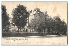 c1905's Court House Roadside Building Lined Trees Manistee Michigan MI Postcard picture