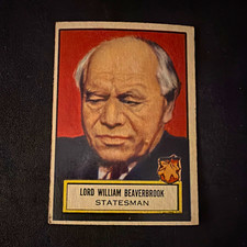 VTG 1950 Look 'n see T.C.G. Non-Sport Trading Card #100 Lord William Beaverbrook picture