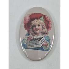 Vintage Necco's Chocolates New England Confectionery Co Oval Pocket Mirror picture