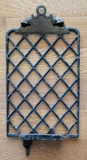 Antique 1900s HULL Industrial Cast Iron & Metal Clip Board Primitive picture