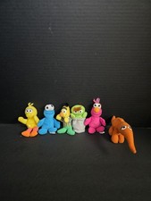 Vintage 1999 Kelloggs Sesame Street Mini Beans Plush Lot of 6 picture