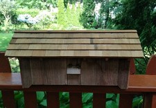 WOODEN COVERED BRIDGE MODEL RUSTIC FOLK ART AMERICANA VINTAGE HAND CRAFTED picture