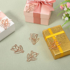 60Pcs Cute Flower Shaped Paper Clips, Decorative Paper Clips, Tulip Shaped Sh... picture