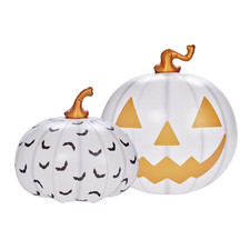 FUNBOY Inflatable Pumpkin 2 Pack Halloween Decoration Outdoor 31 Inch picture