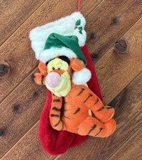 Vintage 2000 Disney Plush Tigger Motion Activated Singing Christmas Stocking picture