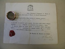 Relquary  relic Saint Colette+ document 1858 (carpenters,craftsmen,Poor Clares) picture