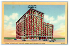 c1950's Candler Building Pratt Street Market Baltimore Maryland MD Postcard picture